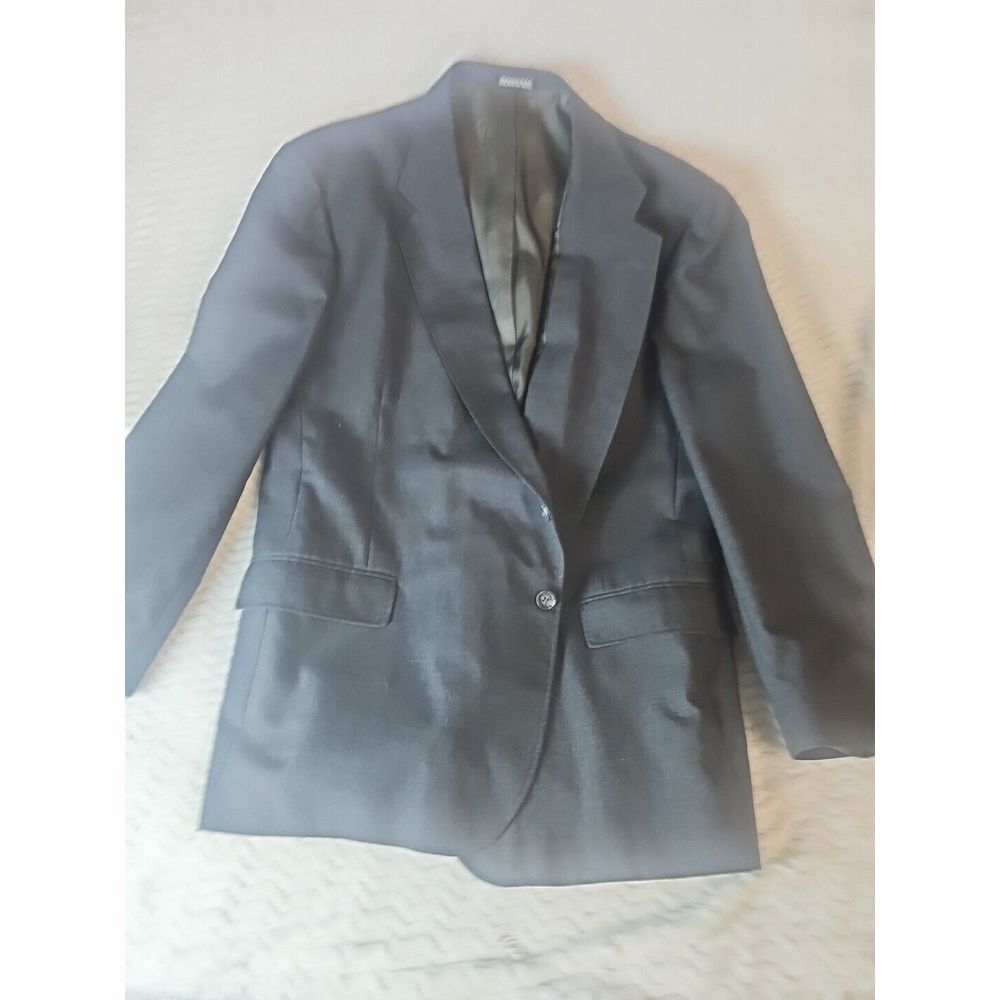 Barrington Mens Blazer Size 50 Regular Black‎ 50R 2 Button Sports Coat Jacket